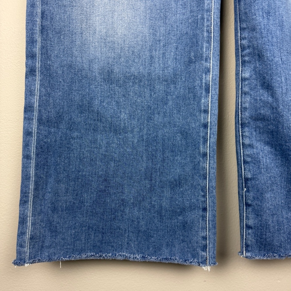 Paige Anessa 31” Wide Leg Raw Hem Jeans - Picture 5 of 9